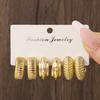 Foreign Trade Hot-selling Explosion Geometric Shape Water Drop Earrings Set CCB Exaggerated Earrings Elegant and Versatile