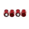Car Sticker 2025 Hot 4Pcs Wheel Tire Valve Air Stem Cap Duust Covers For Peugeot 206 3008 208 308 307 2008 207 107 5008 607 301