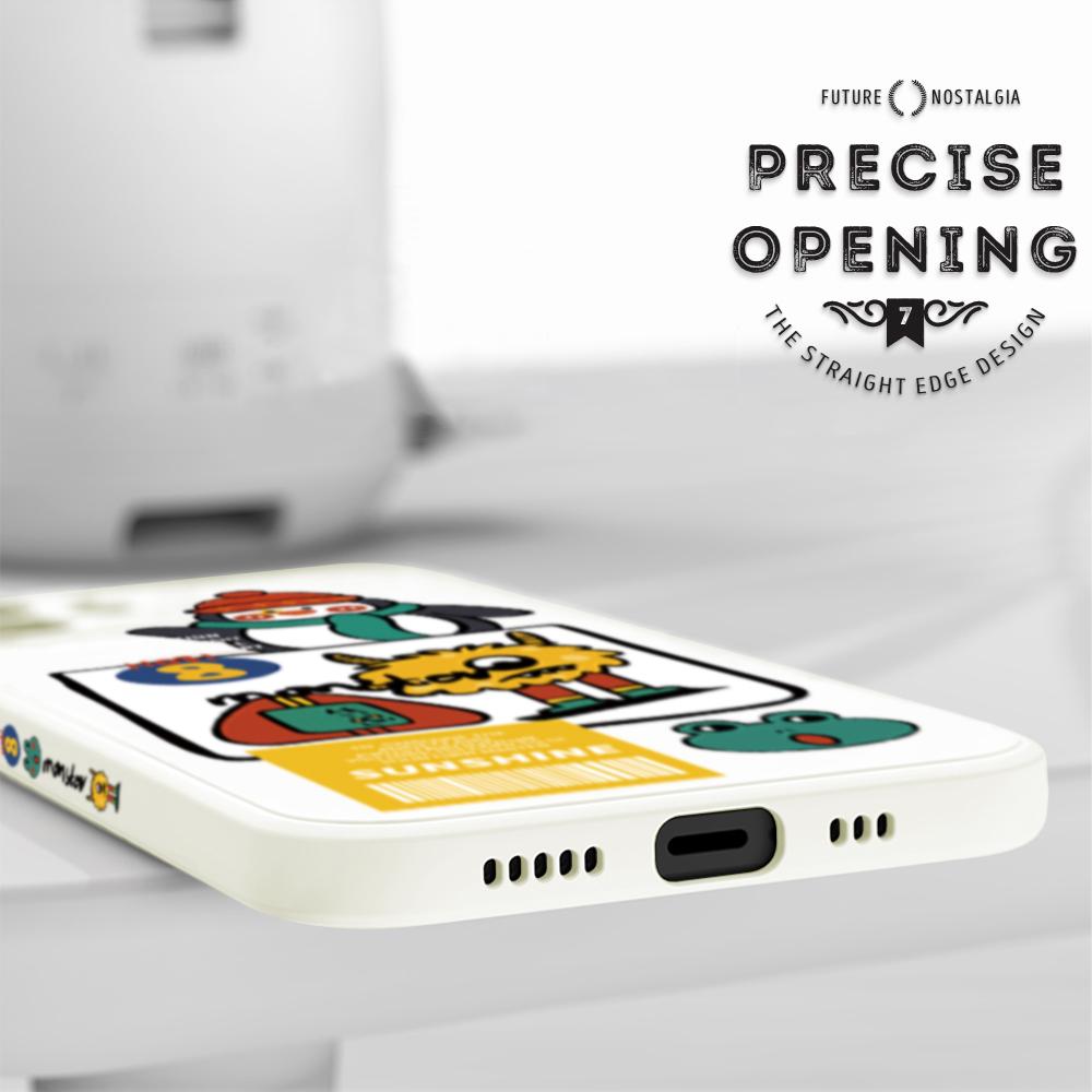 Cartoon Colorful Pattern Printing Pouzdro na telefon Čtvercové tekuté silikonové TPU Full Cover Fotoaparát Nárazuvzdorný ochranný kryt pro Huawei Honor Vivo