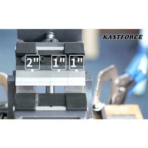 KASTFORCE KF5007 4-inch (100mm) Vise-Mounted Metal Bender with Metal Brake Attachment. Bends up to 2mm (14-gauge) mild steel and 3.17mm (1/8-inch) alu