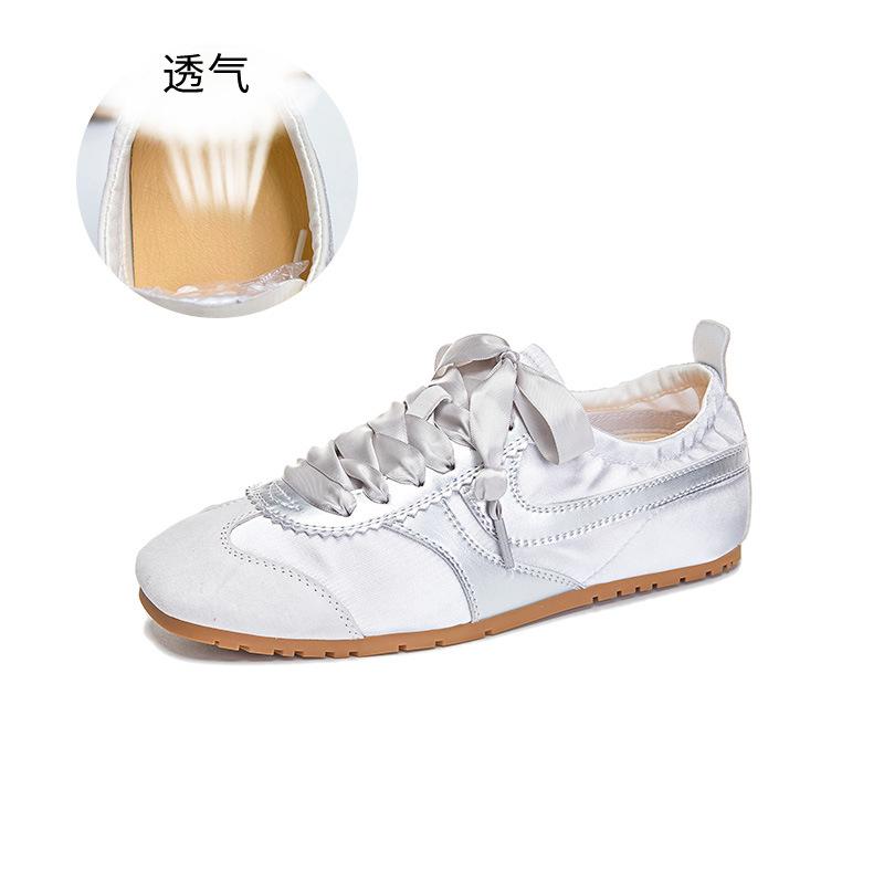 Leather Forrest Gump shoes women's 2025 summer new flat-soled sports shoes casual breathable women's shoes ballet training shoes trendy shoes
