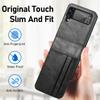 Folding Leather Bag Case for Samsung Galaxy Z Flip4 5G Flip3 Flip 4 3 Flip5 Flip6 Flip2 Flip 5 6 2 Card Slot Phone Accessories