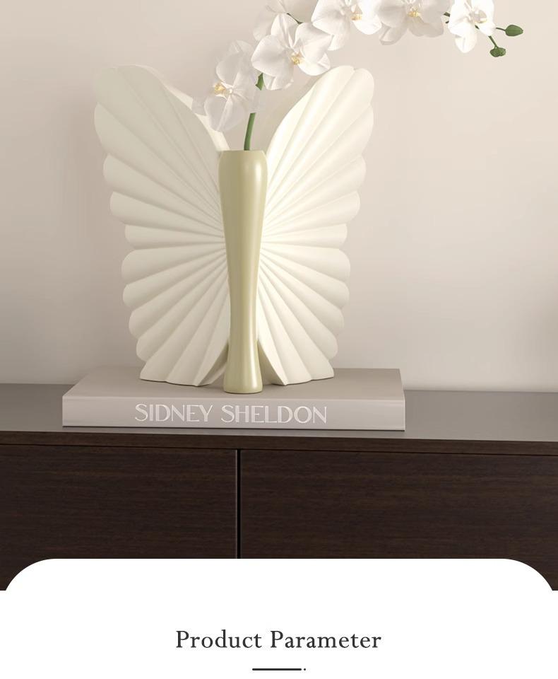 Butterfly Chaji Style Vintage Art Vase for Home Decor