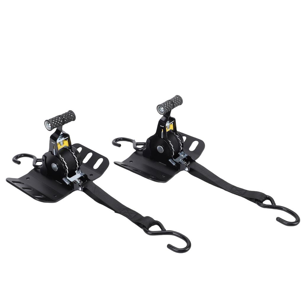 2PCS Retractable Truck Bed Ratchet Straps FL3Z 9928408 AB Self Retracting Tie Down Straps with Boxlink Plates and Dual