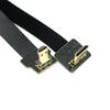 Cablecc 90 Degree Downward Facing FPV Micro HDMI Male To Mini HDMI FPC Flat for GoPro Multicopter Aerial Photography Cable, 50cm,