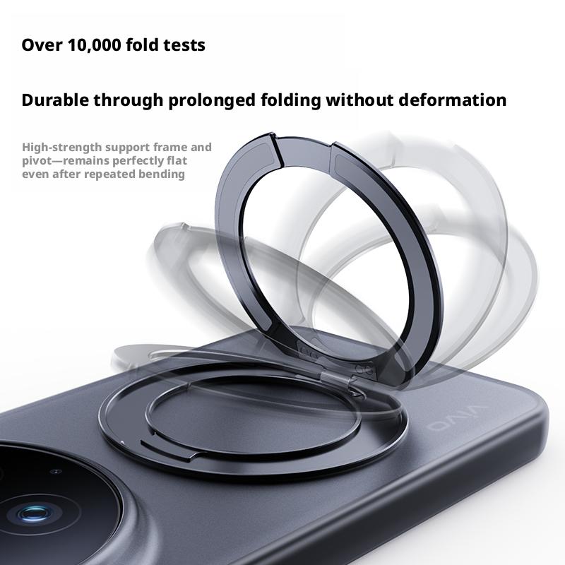 For Vivo X300 Ultra/X300s/X300 Pro/X300 Case Skin-feel Matte Translucent 360° Holder Ring Magnetic Anti-slip Anti-stain Cover