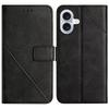 For iPhone 17 Case Line Pattern Wallet Leather Phone Cover with Wrist Strap