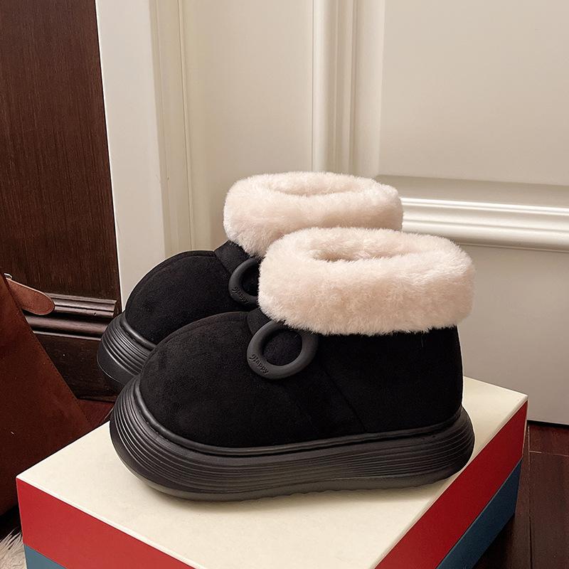 Simple Shoes, Versatile Snow Boots, New Thick-soled, Height-increasing, Fleece Cotton Shoes for Women