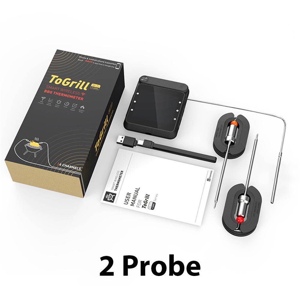 Food Thermometer Probe Digital Wifi Rechargeable Wireless Remote Meat Cooking BBQ for Steak Oven Grill Smoker with Magnet