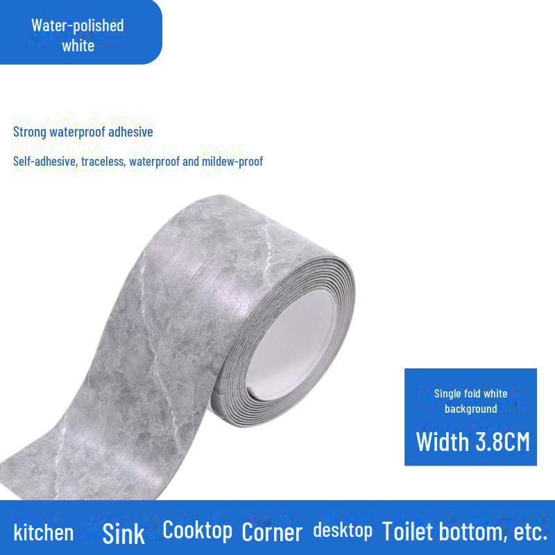 Wasserfeste und schimmelresistente, selbstklebende Nahtaufkleber für Küchen- und Badezimmerkanten.