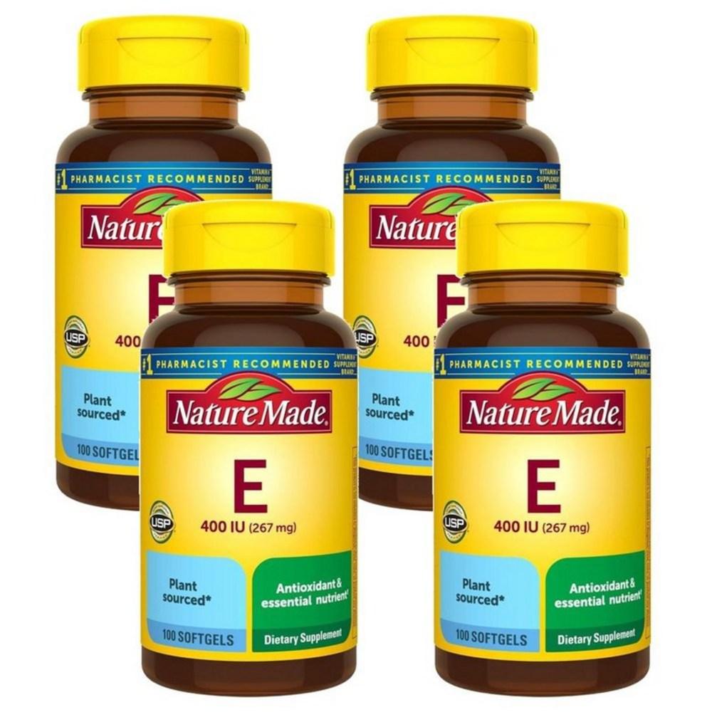 Nature Made Vitamin E 267mg 400IU 100 Tablets 4 pcs