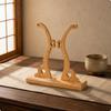 Supporto espositivo in bambù Lavorazione del legno tradizionale Base portaventaglio Robusto Decorazione per la casa per regalo Nanmu