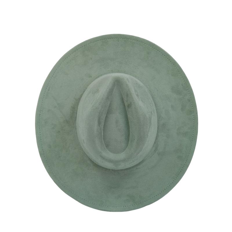 Teal Suede Hat Wide Brim 34 Colors Fedora Hat Men Women Autumn Winter Felt Jazz Hats Classic Church Fedoras Chapeau Sombrero Muj
