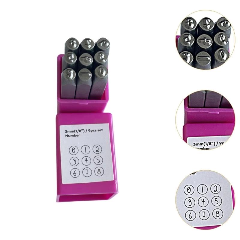 Professional 3mm Steel Letter Number Stamper Metal Handle Leather Punches Carving Tool For Leather Craft Jewelry Making