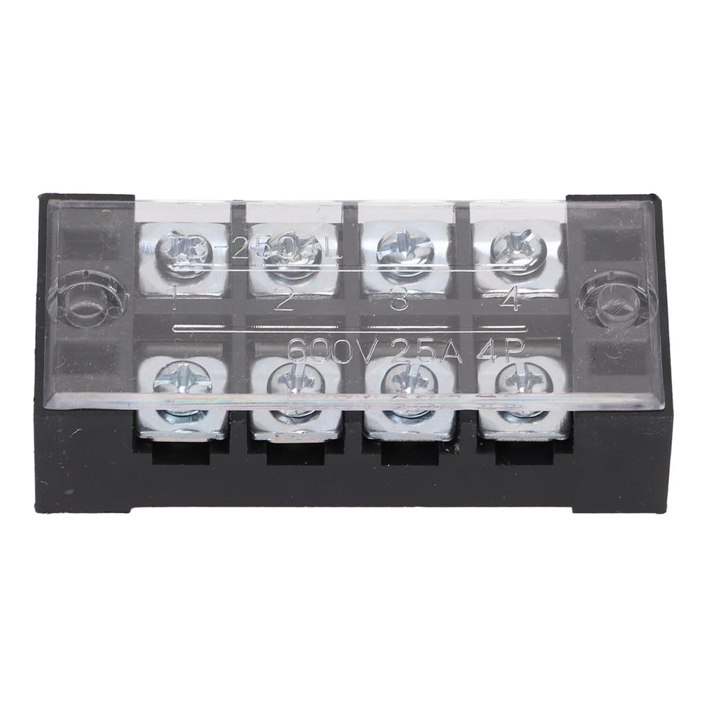50pcs Terminal Blocks Dual Row 25A 600V Good Electrical Conductivity Screw Terminal Strip Blocks for Distribution Box