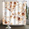 Hello Fall Shower Curtain Autumn Maple Leaves Pumpkin Bathroom Decor Polyester Fabric Cloth Shower Curtain With Hooks Room Decor