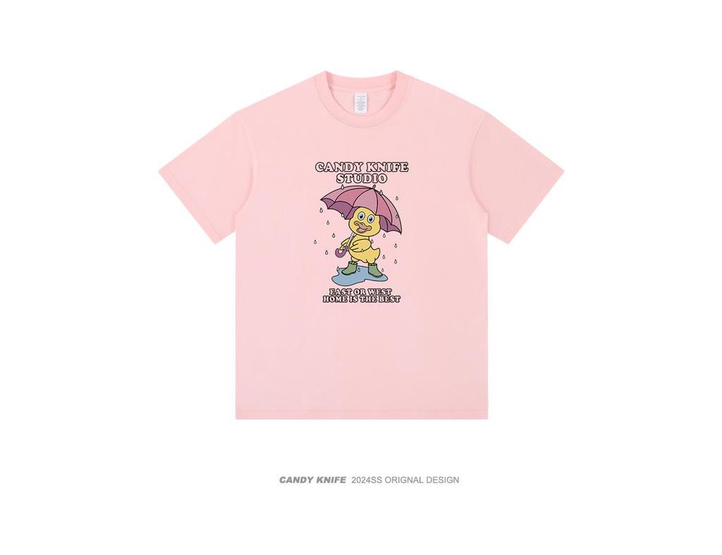 Trendy Cartoon Print Unisex Casual Short Sleeve T-Shirt