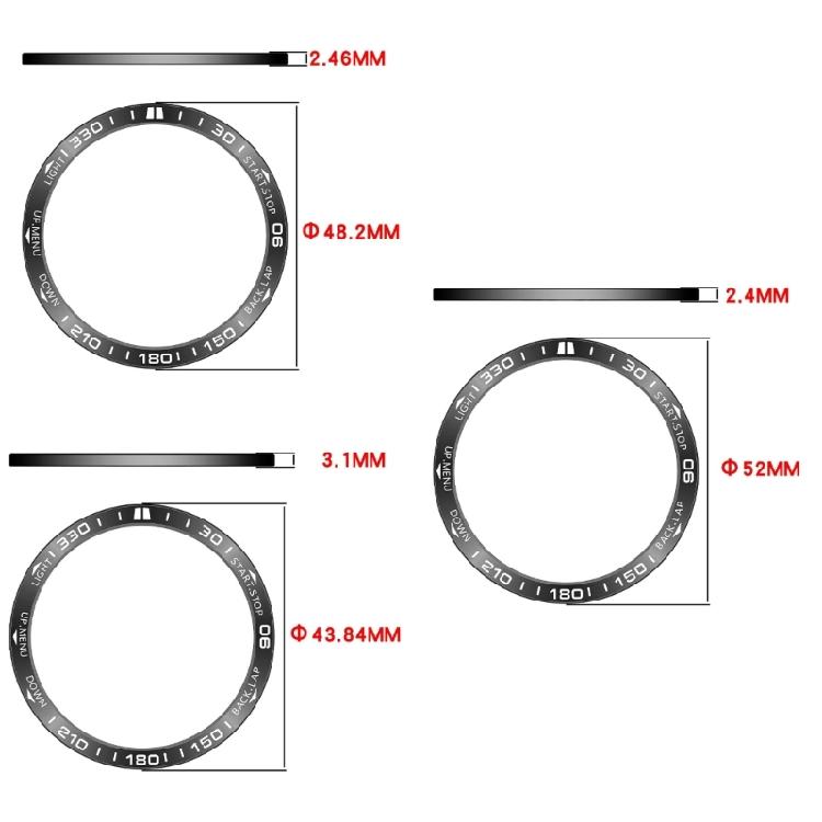 Strong Steel Bezel Rings Watch Scratch & Impact Protections Against Collision Bezel Rings Simple Installation for Watch