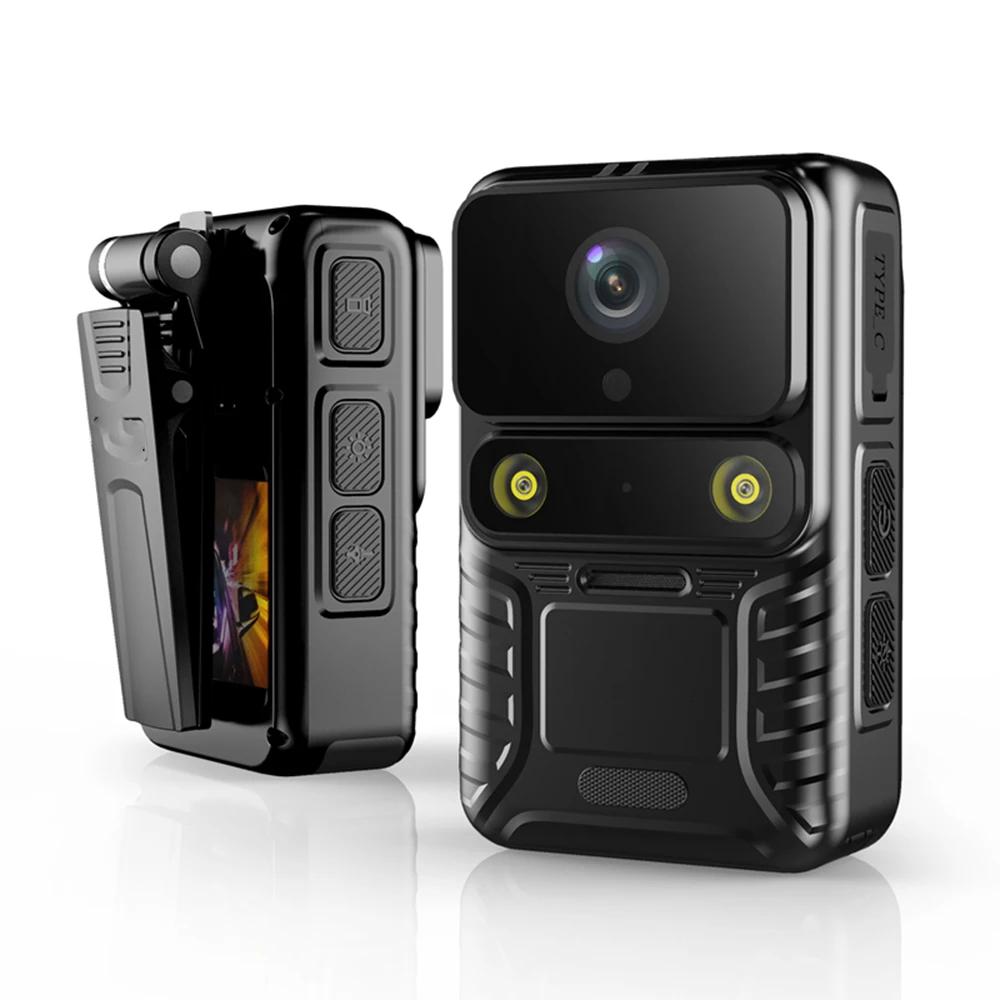 4K Wearable Body Camera, WiFi Action Camera, Night Vision, Waterproof, 2.0-inch IPS Touchscreen