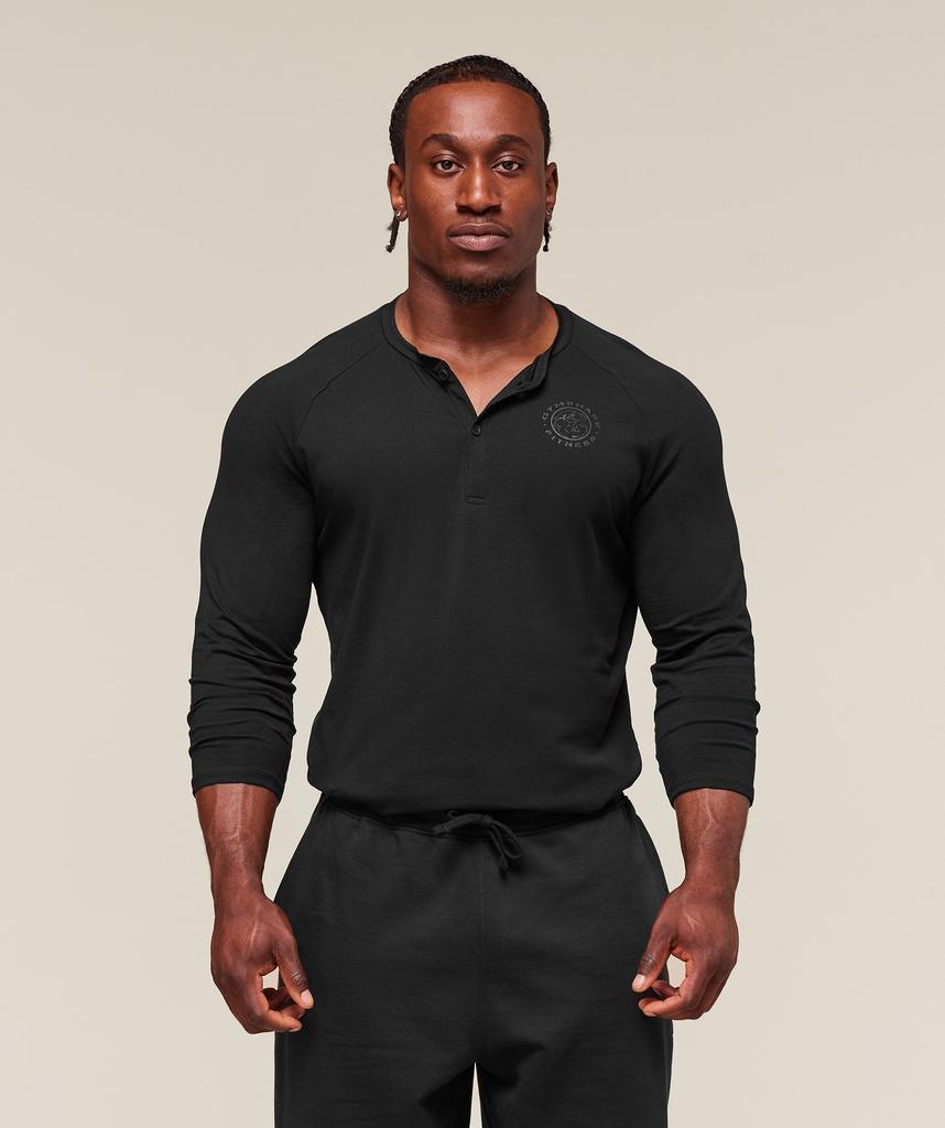 Gymshark Legacy Henley Black A5a3c Bb2j