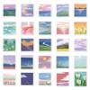 50-Piece Landscape Oil Painting Stickers: Outdoor Scenery DIY Art for Milk Tea Cups & Notebooks