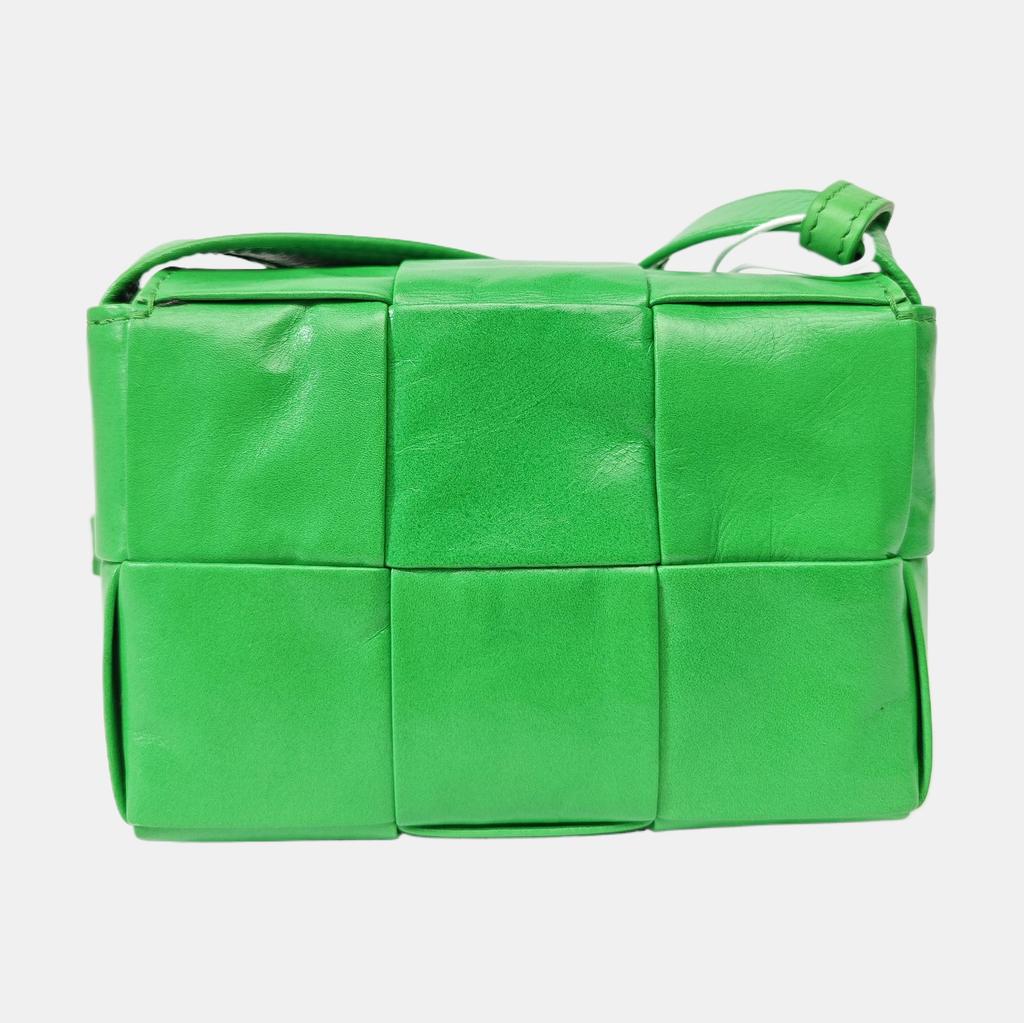 [Pre-Owned] Bottega Veneta Mini Cassette Bag 'Parakeet/Silver' - Very Good #XE5Q15