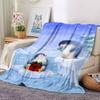 Penguin Christmas Gift Snowscape Blanket Soft Throw Blanket For Home Bedroom Bed Sofa Travel Office Solid Christmas Blanket