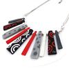 NOA [J2174] - Designer Necklace 'Coloring' Red Gray Black