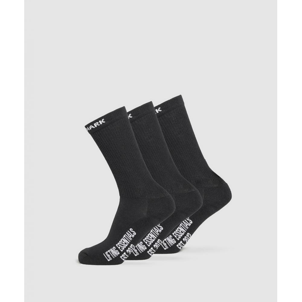 

Gymshark Wordmark Crew 3pk Черный I3a7w Bb2j S