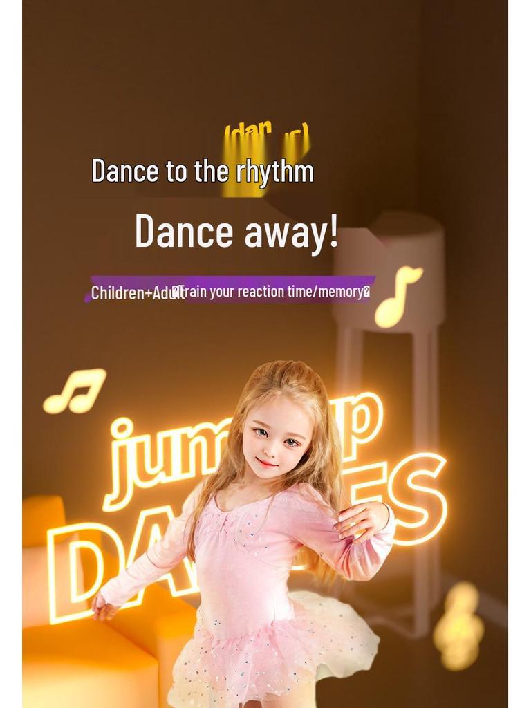 Girls' Musical Dancing Mat – Kids' Fitness Challenge and Puzzle Jump Pad