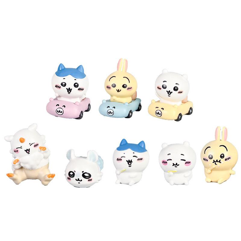 Bear Chiikawa Joke Usagi Pvc Decor Figurine Set With Expressive Features Facial