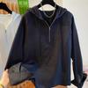 2026 Spring Korean Chic Half-Zip Hooded Sweatshirt for Women