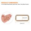 18pcs Metal Rectangle Ring Buckles x Square Strap Webbing Belt Rings for Camping Dog Luggage Belt Craft DIY Accessories Light Black [uxcell] 4/5" 2"