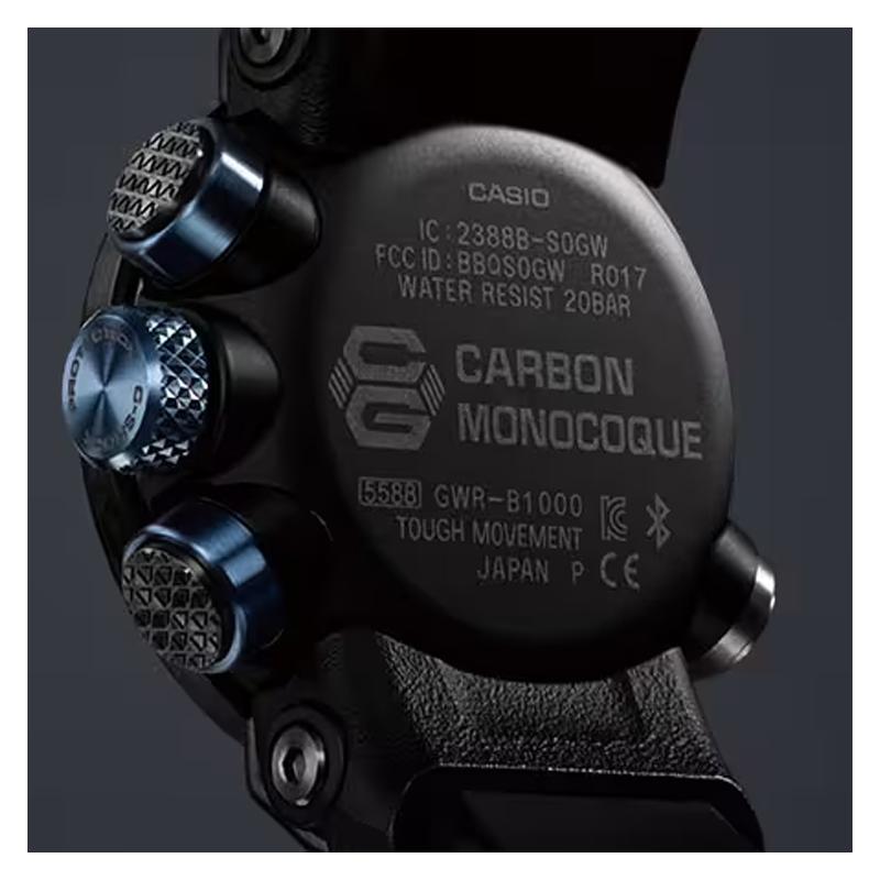 Casio G-SHOCK GRAVITYMASTER 200 meters waterproof solar quartz movement carbon fiber strap Japanese and Korean watch men's watch GWR-B1000-HT1A1JF