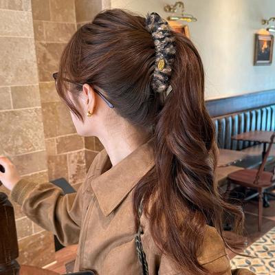Autumn and Winter Acrylic Flocking Hairpin Retro Temperament Versatile Back Head Hair Twist Clip Design Sense Niche Hair Accessories