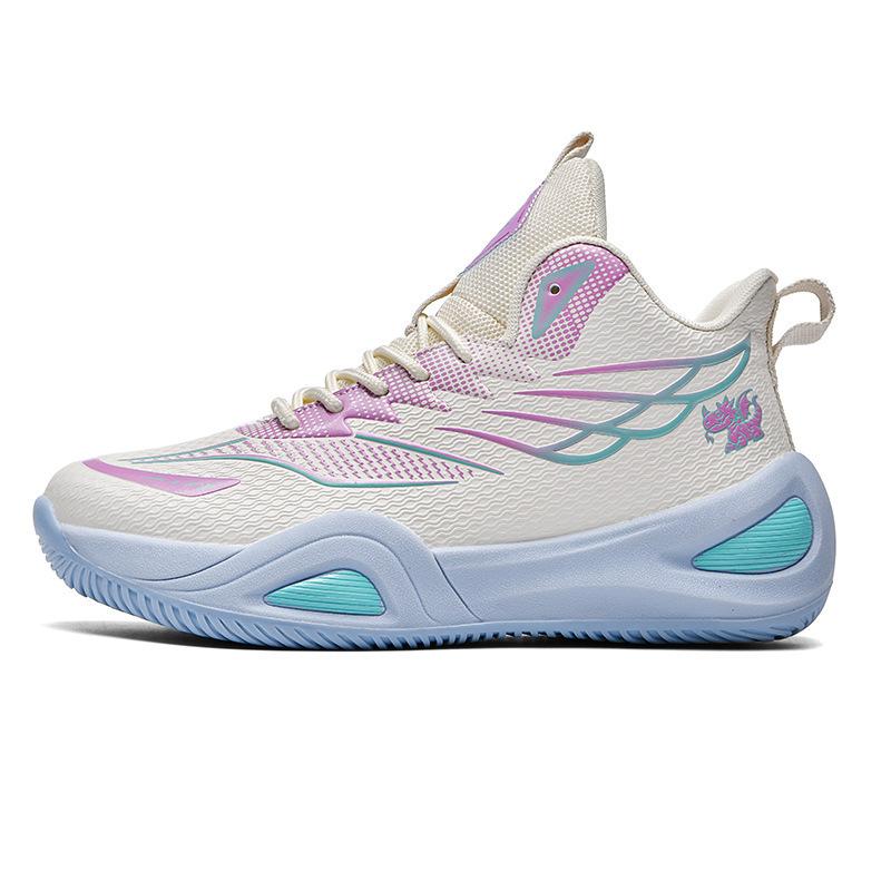 Friction Game Cement Ground Student Mandarin Duck Basketball Shoes Leather Surface Men's Sports Shoes Sound Shoes Autumn Zhongbang Leather Surface
