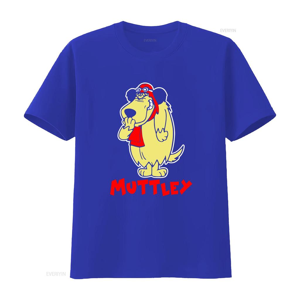 Muttley T-Shirt Vintage Gewaschen Atmungsaktiv Unisex Designer-Kleidung Bequem Streetwear Stilvoll Dehnbar Grafik Weich