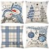 Christmas & Halloween Linen Plush Pillow Cover for Home & Bedside