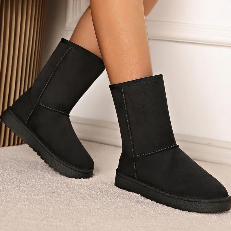 2025 Winter New Comfortable Platform Bottom Designer Women Snow Boots Office Walking Shopping Women Boots Chaussure Femme Mujer