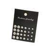 Zircon Pearl Stud Earrings: 12-Pair Set - Unisex, Simple Fashion, Student Style