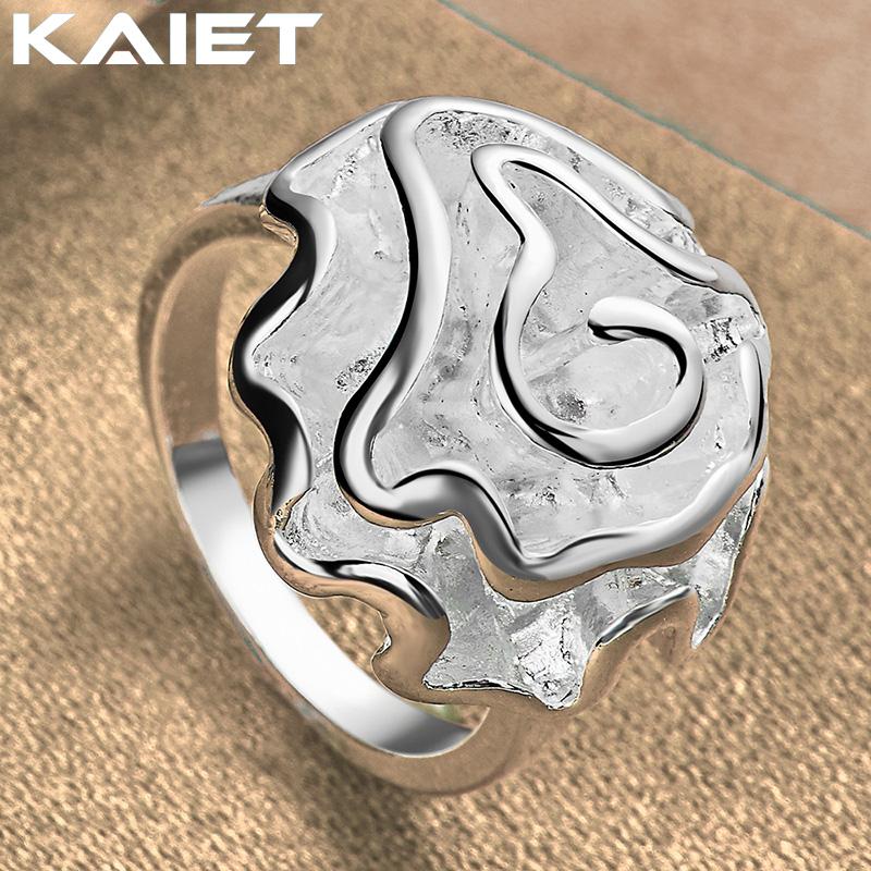 925 Sterling Silver Rose 6-10 Ring Wedding Party Charm For Women Jewelry