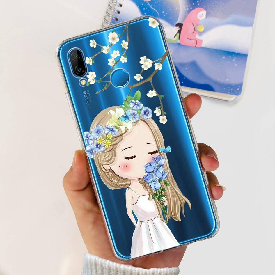 Case For Huawei P20 Lite Cover Cute Astronaut Cartoon Slim Clear Soft Silicone Back Phone Cover For Huawei P20Lite ANE-LX2 Funda