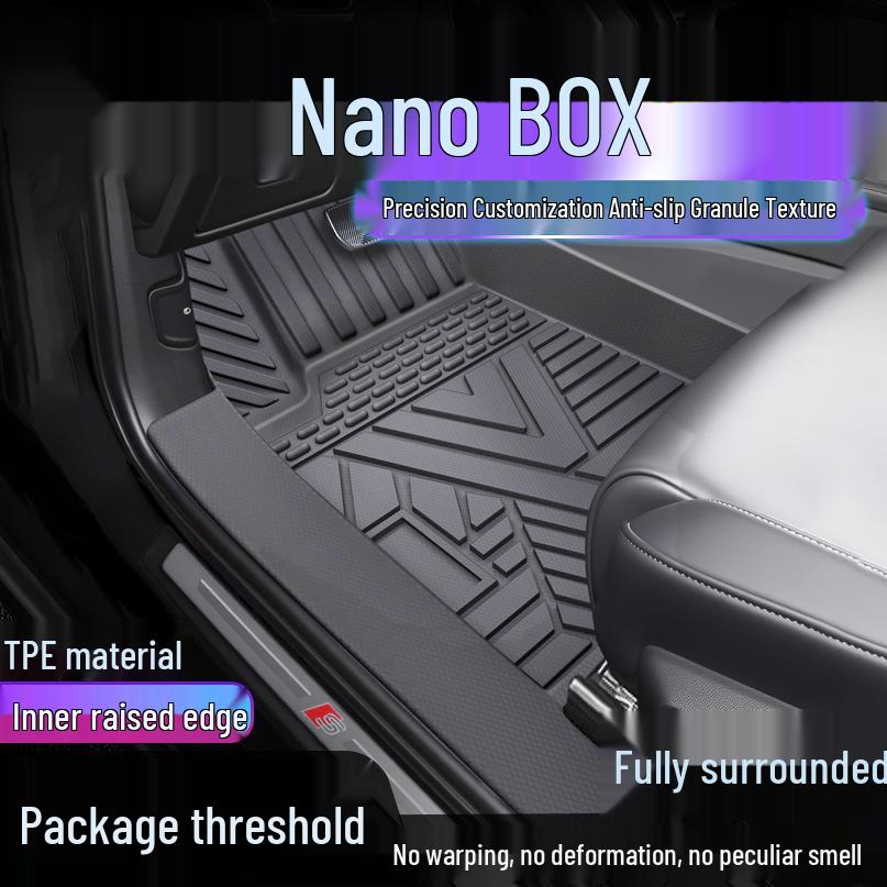 Waterproof TPE Floor Mats for Dongfeng Nano BOX - Fully Enclosed, Dirt-Proof, with Door Sill Protection Single-layer Upgraded