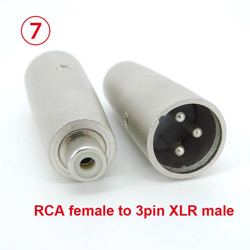 1 buc audio Microfon Metalic 3 pini XLR Tată mamă La 1/4" 6,35 mm 6,5 Mic mono RCA tată mamă Stereo Transformator Convertor Adaptor