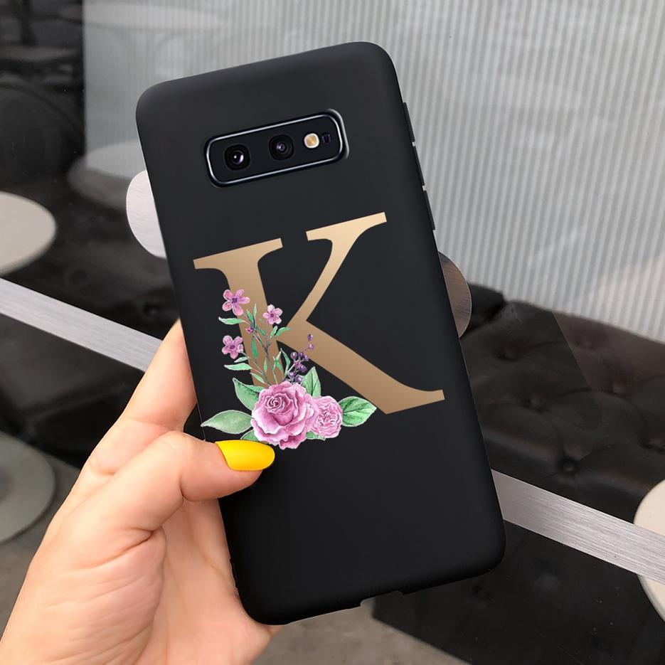 Cute Letters Cover For Samsung Galaxy S10 Plus Case S10 S10e Soft Silicone Phone Back Case For Samsung S10 S10e S10+ Cover Coque