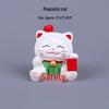 Cute Mini Beckoning Cat Ornament for Office Desk, Car Console, and Interior Decor
