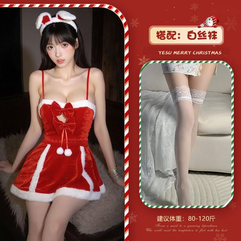 Christmas lingerie sexy maid, theme suit pure lust temptation bunny Cosplay no-take robe