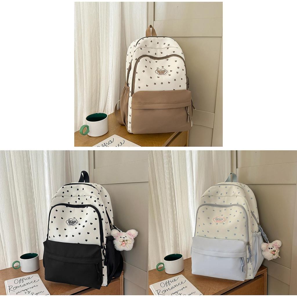 Youth Nylon Starry Backpack With Design For Girls Daily Use