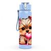 1PC Lovely Yorkshire Dog 750ml Color Plastic Sports Water Bottle Leakproof Flip Straw Lid Suitable for Sports Office Home Use