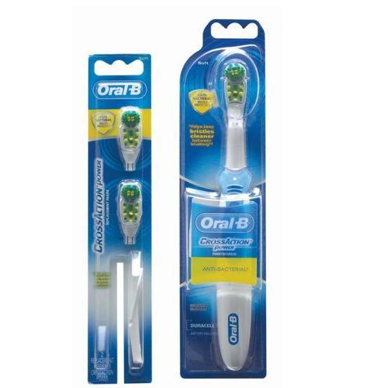 Oral-B Crossaction Power Whitening Antibacterial Electric Toothbrush Refills (2 Caps)